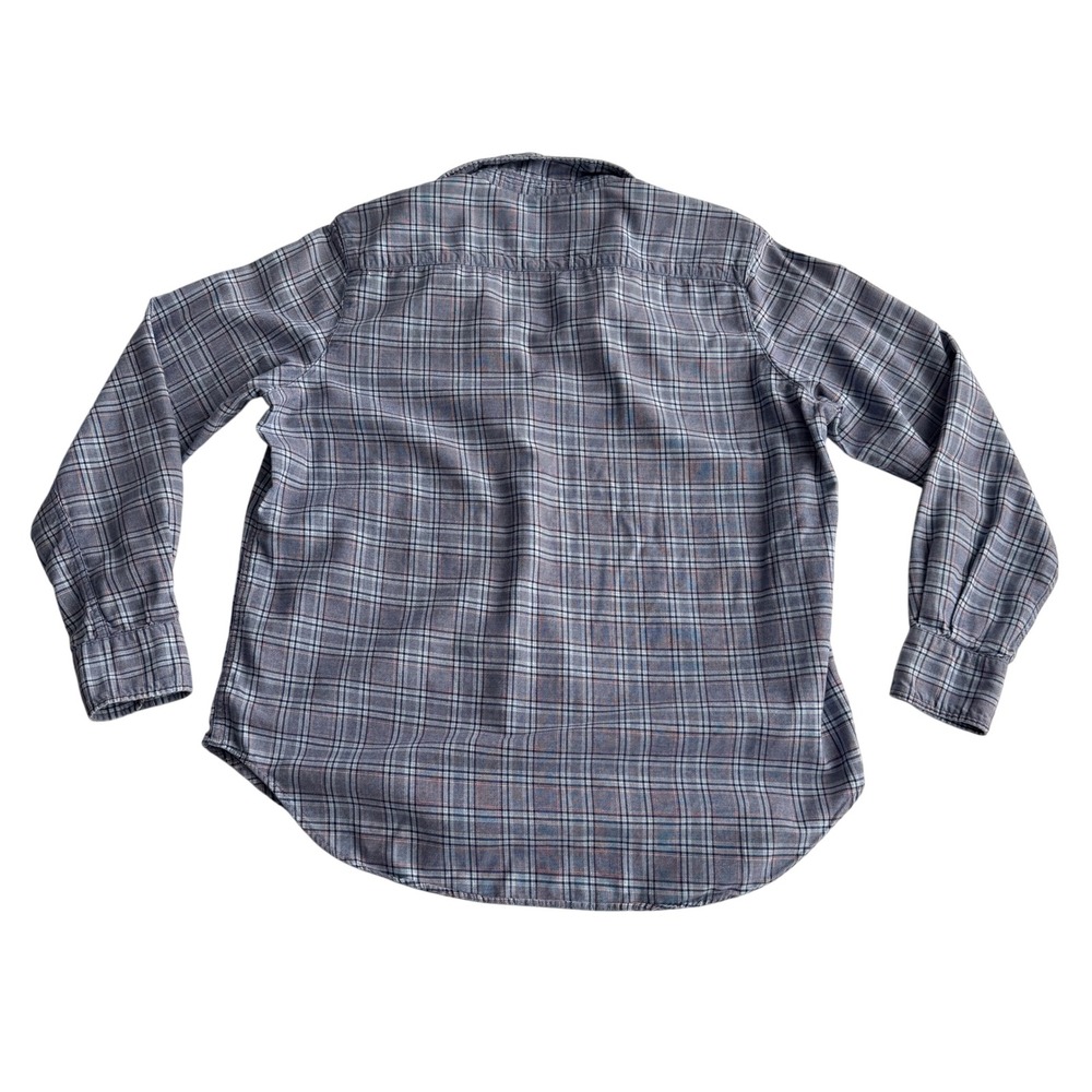 Frank & Eileen Barry Lightweight Cotton Plaid Blue Button Up Shirt XS - Picture 3 of 8